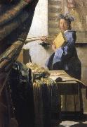 VERMEER VAN DELFT, Jan The Artist in his studio painting